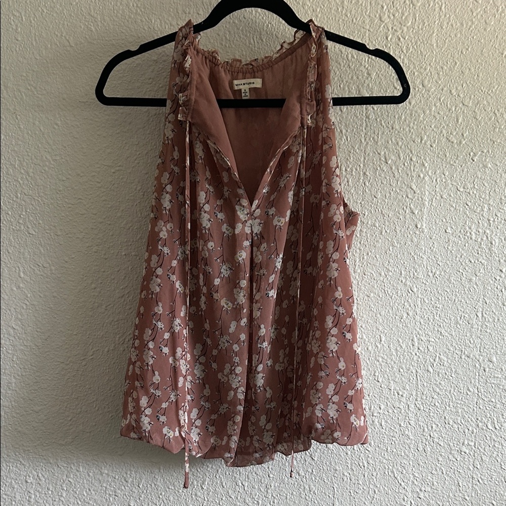 Max Studio Floral Blouse - Mauve